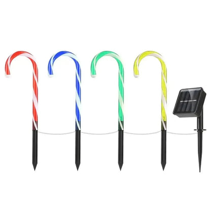 Solar Christmas Candy Cane Light IP55 Waterproof Stake Light Cartsfy Inc.