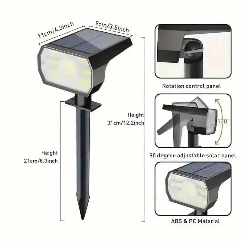 Solar Landscape Outdoor Spotlights DailySale 2-Piece 4-Piece 2-Piece-4-Piece-