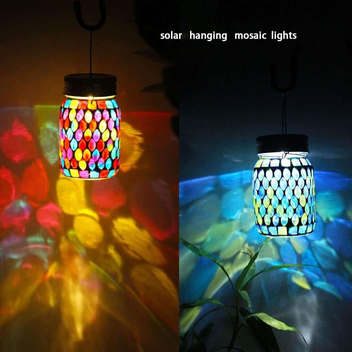 Solar Mosaic LED Waterproof Outdoor Hanging Lanterns Cartsfy Inc.