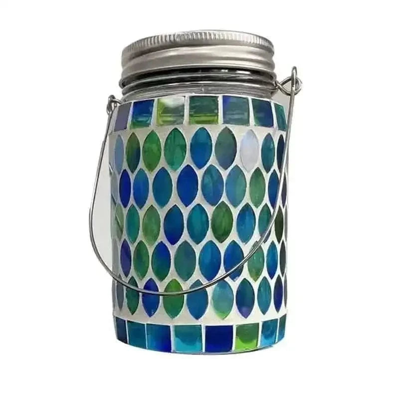 Solar Mosaic LED Waterproof Outdoor Hanging Lanterns DailySale Red Blue Red-Blue-