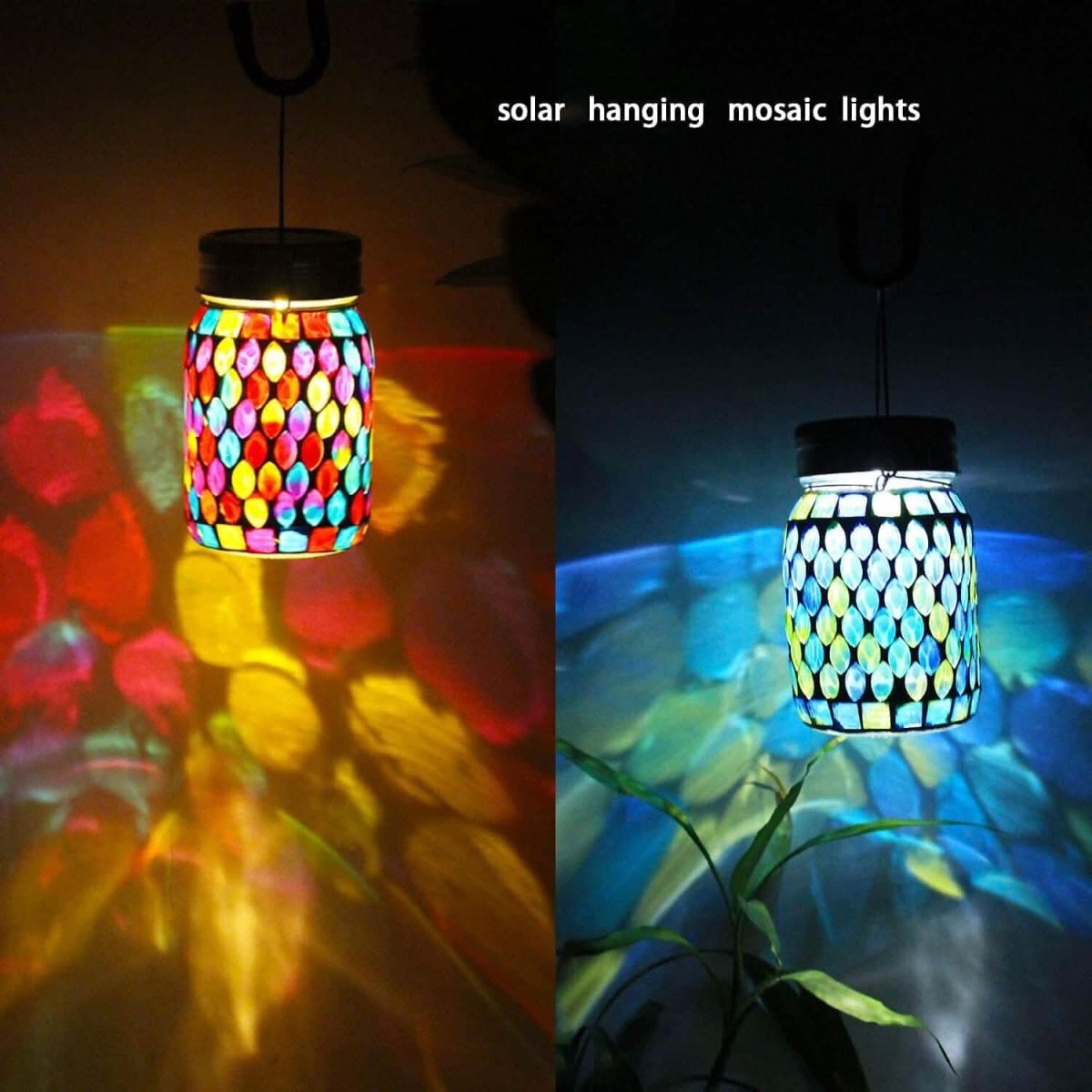 Solar Mosaic LED Waterproof Outdoor Hanging Lanterns - Cartsfy Inc.