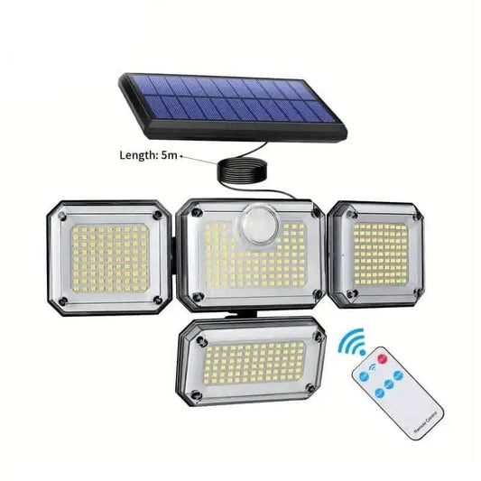 Solar Outdoor Lights 333 LEDs Motion Sensor Lights 4 Heads DailySale Integral Split Integral-Split-