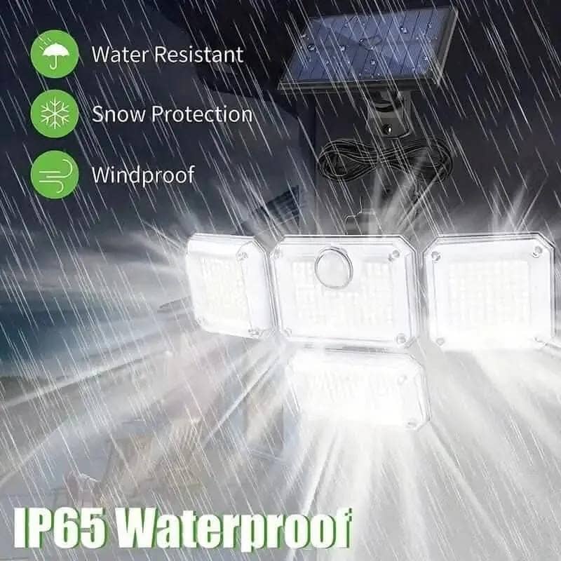 Solar Outdoor Lights 333 LEDs Motion Sensor Lights 4 Heads DailySale Integral Split Integral-Split-
