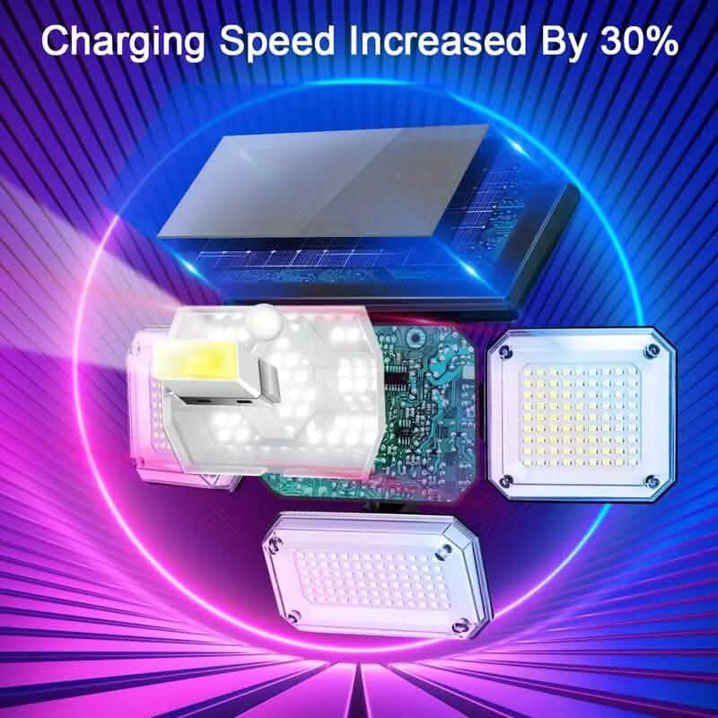 Solar Outdoor Lights 333 LEDs Motion Sensor Lights 4 Heads Cartsfy Inc.