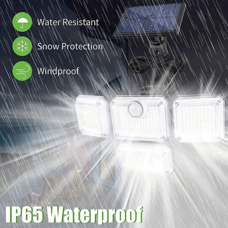 Solar Outdoor Lights 333 LEDs Motion Sensor Lights 4 Heads Cartsfy Inc.