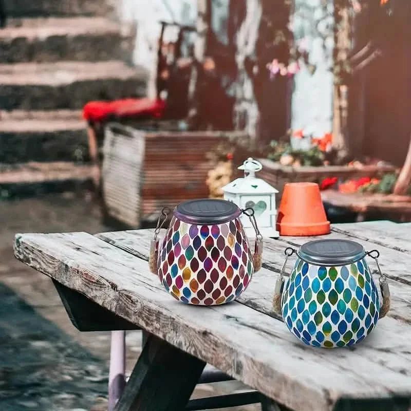 Solar Outdoor Mosaic Lantern - Cartsfy Inc.