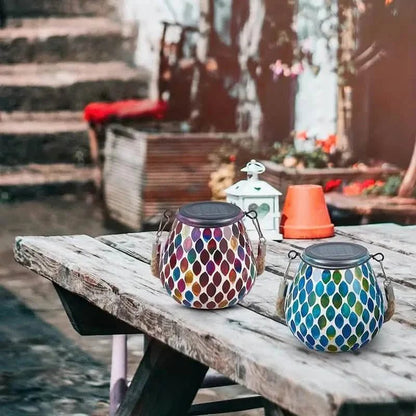 Solar Outdoor Mosaic Lantern - Cartsfy Inc.