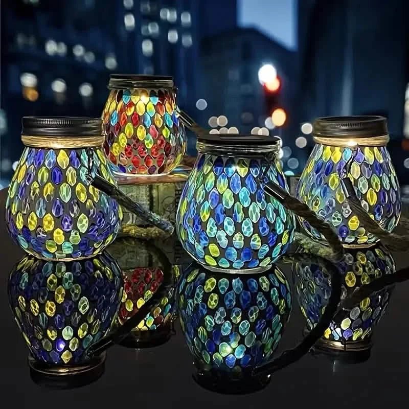 Solar Outdoor Mosaic Lantern - Cartsfy Inc.
