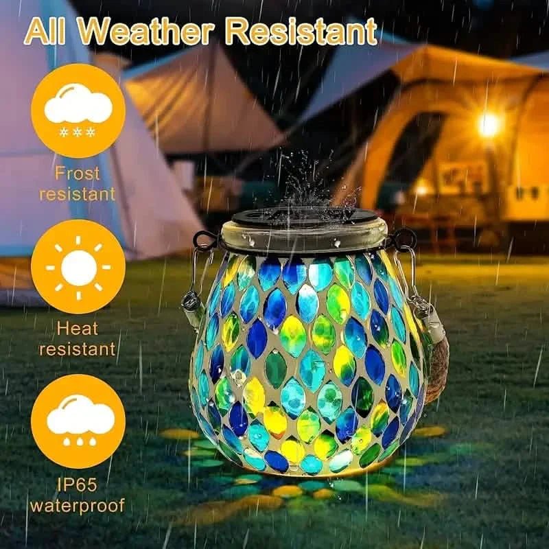 Solar Outdoor Mosaic Lantern - Cartsfy Inc.
