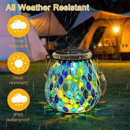 Solar Outdoor Mosaic Lantern - Cartsfy Inc.