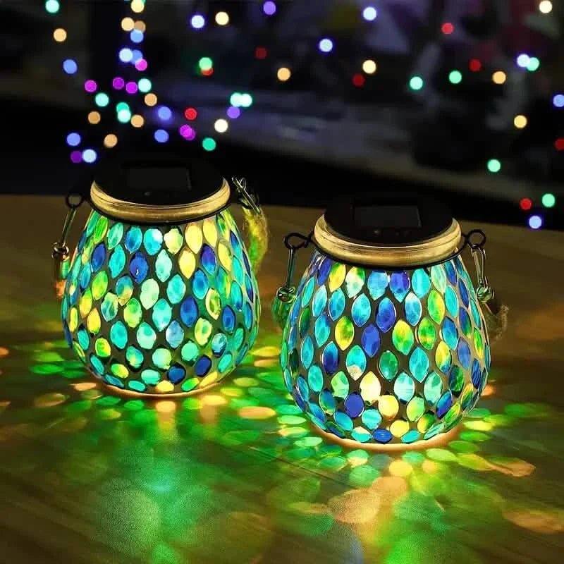 Solar Outdoor Mosaic Lantern - Cartsfy Inc.