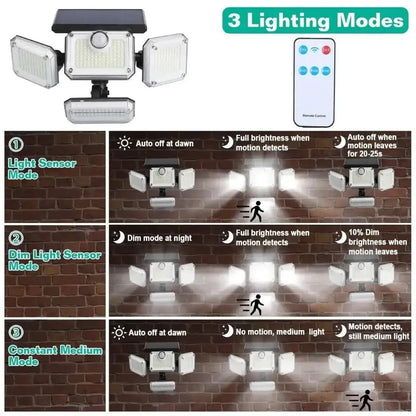 Solar Powered Wall Lights Outdoor Motion Sensor Lamps DailySale Integrate Separate Integrate-Separate-