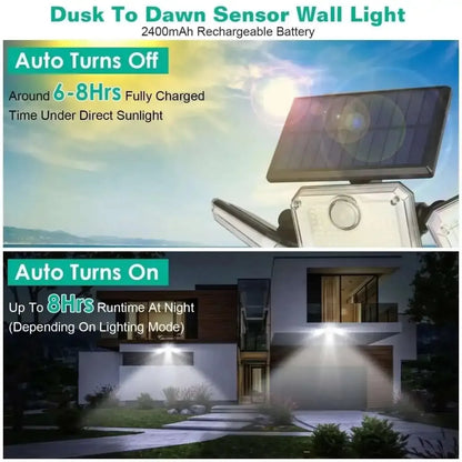 Solar Powered Wall Lights Outdoor Motion Sensor Lamps DailySale Integrate Separate Integrate-Separate-