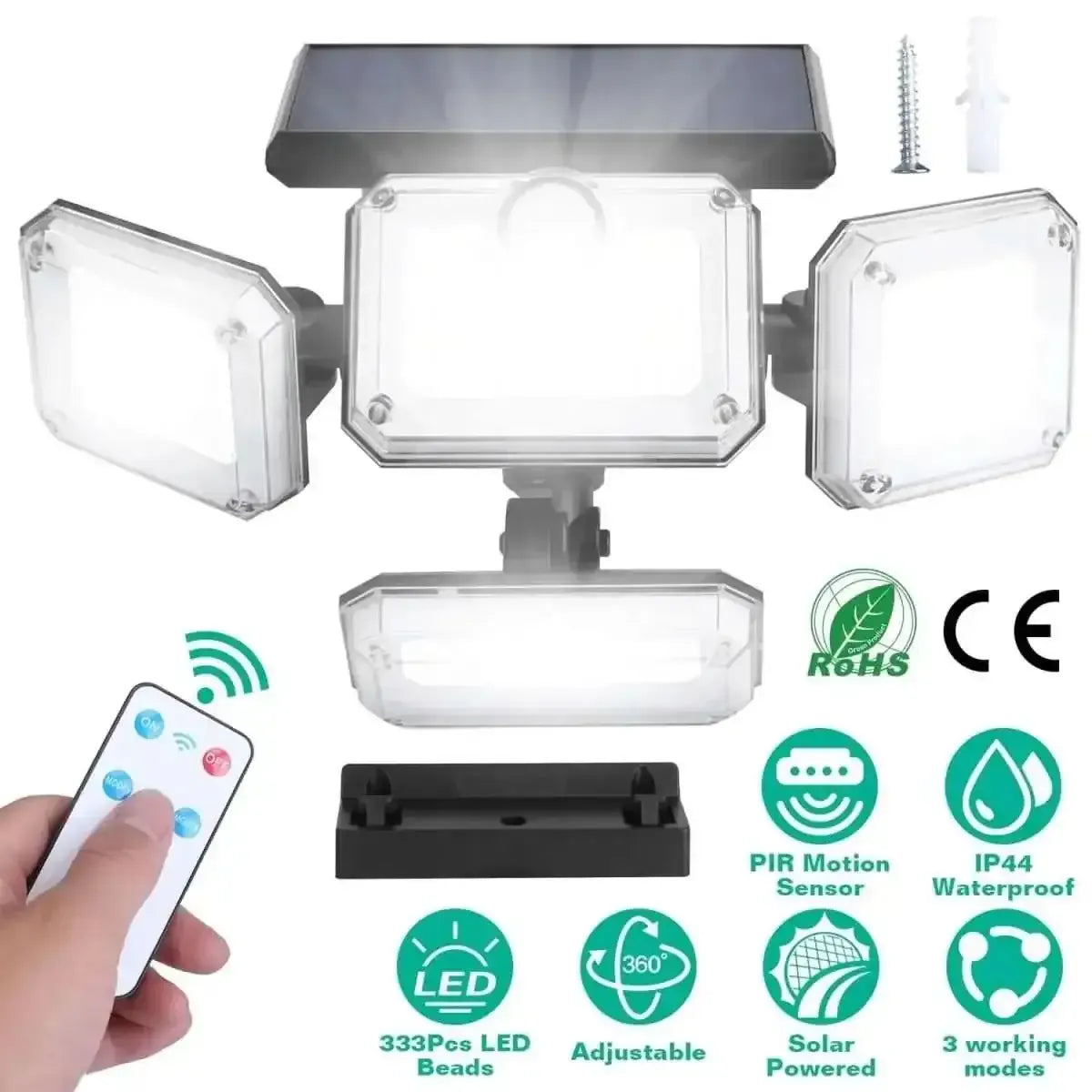 Solar Powered Wall Lights Outdoor Motion Sensor Lamps DailySale Integrate Separate Integrate-Separate-