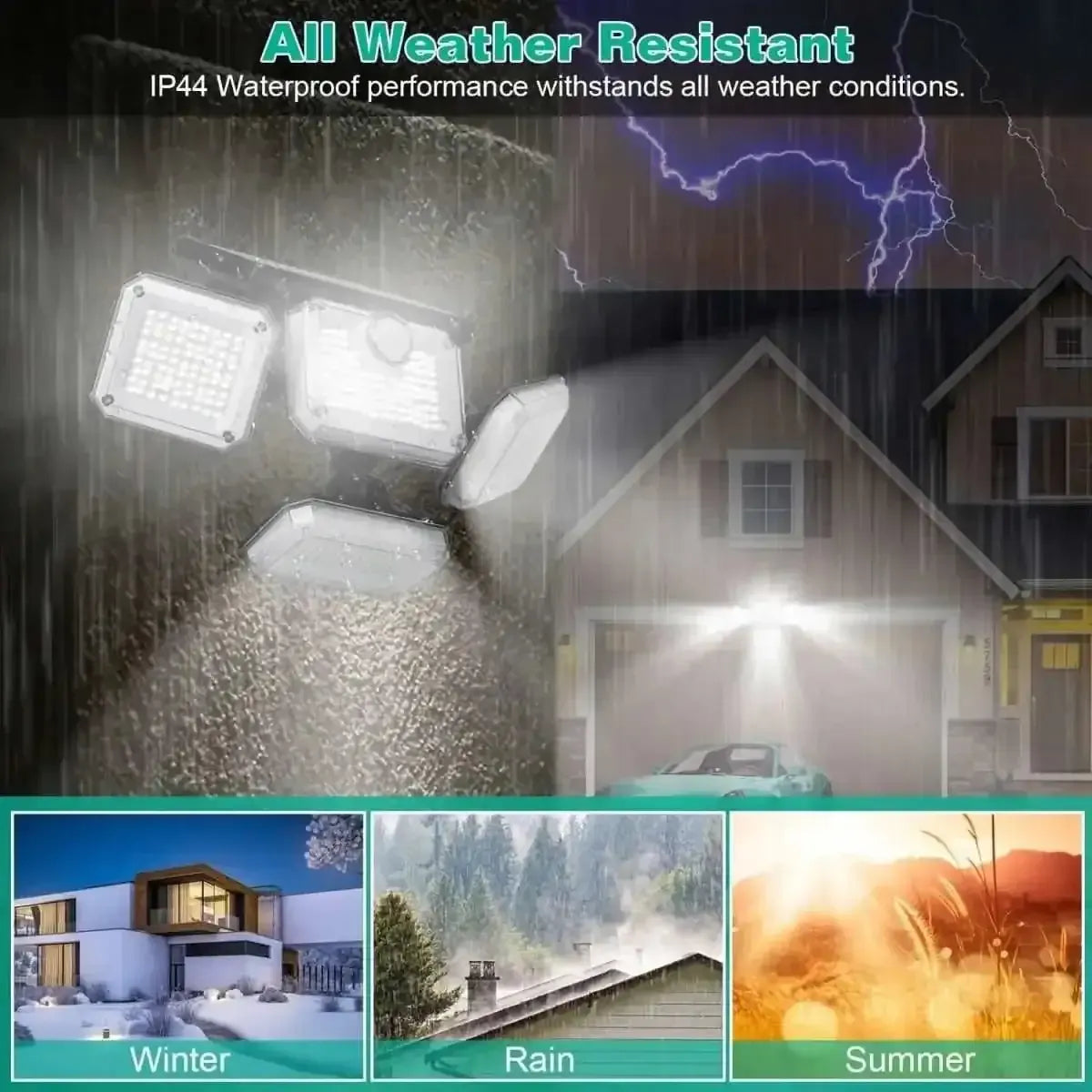 Solar Powered Wall Lights Outdoor Motion Sensor Lamps DailySale Integrate Separate Integrate-Separate-