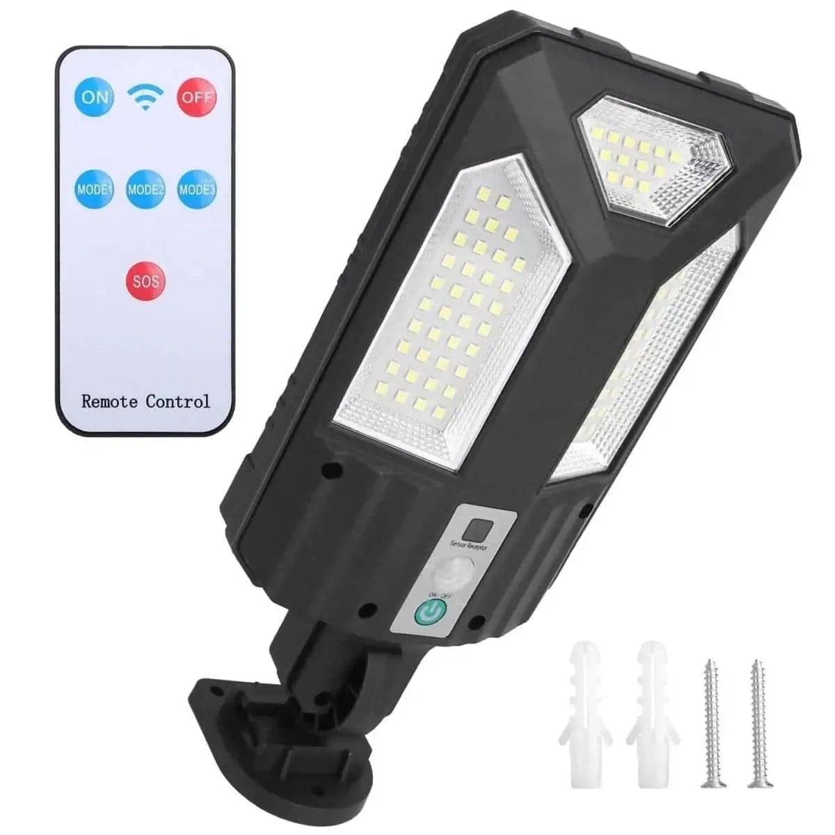 Solar Wall Light Outdoor Beads PIR Motion Sensor Remote Control Wireless Lamps DailySale 72LED 9COB 87LED 72LED-9COB-87LED-33COB-264LED-