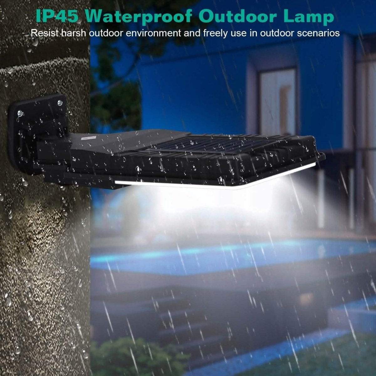 Solar Wall Light Outdoor Beads PIR Motion Sensor Remote Control Wireless Lamps - Cartsfy Inc.