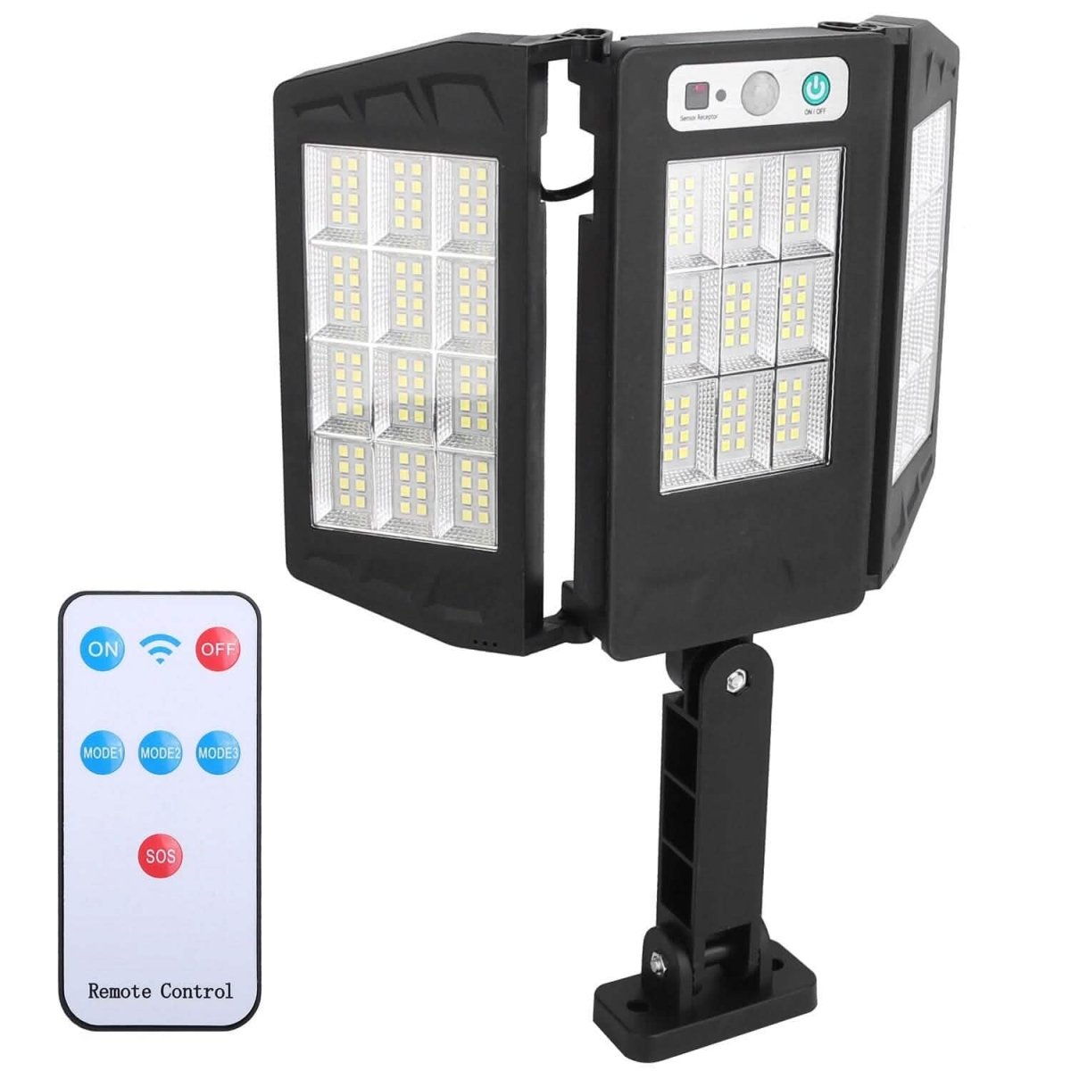 Solar Wall Light Outdoor Beads PIR Motion Sensor Remote Control Wireless Lamps - Cartsfy Inc.