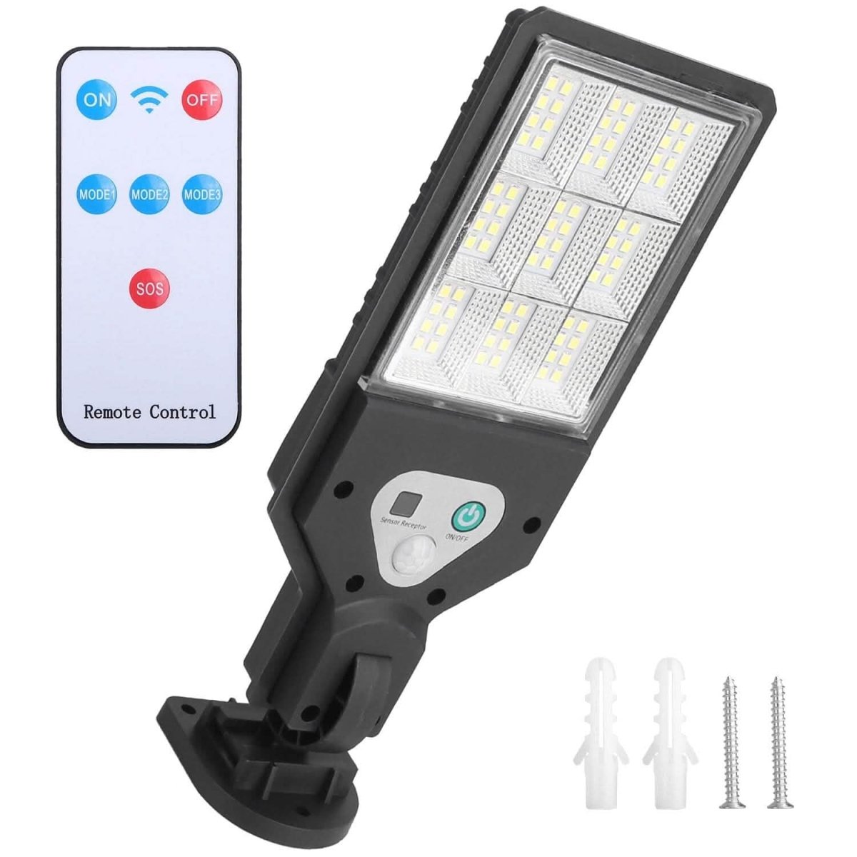 Solar Wall Light Outdoor Beads PIR Motion Sensor Remote Control Wireless Lamps - Cartsfy Inc.