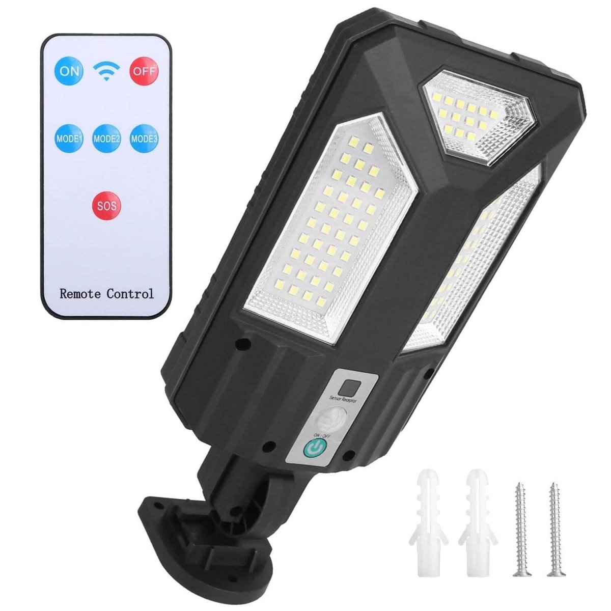 Solar Wall Light Outdoor Beads PIR Motion Sensor Remote Control Wireless Lamps - Cartsfy Inc.