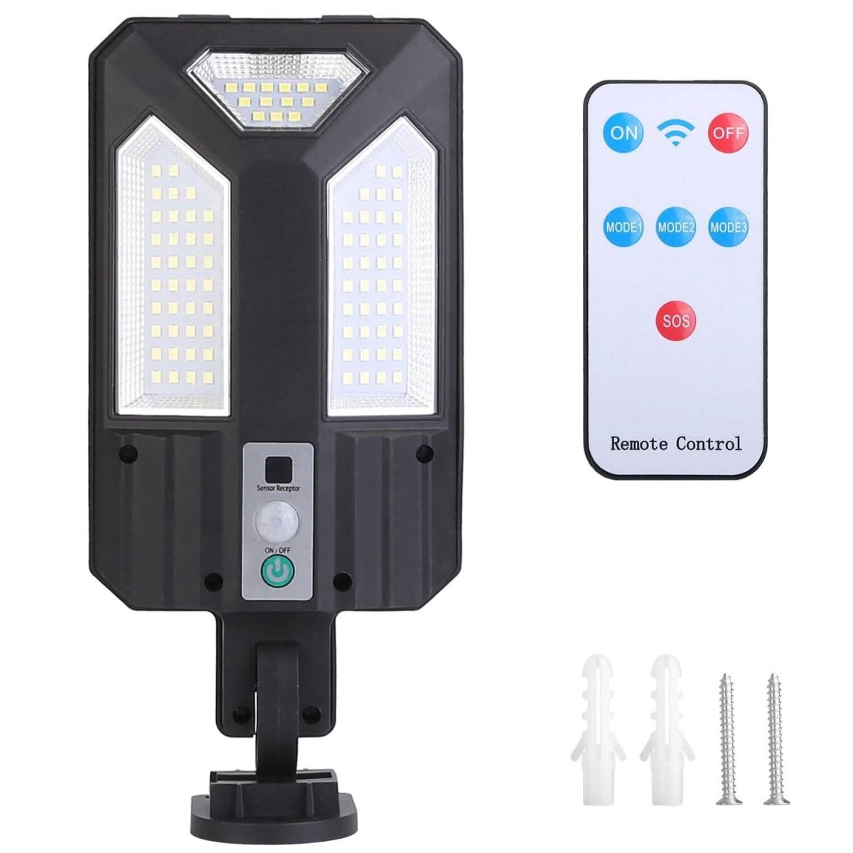 Solar Wall Light Outdoor Beads PIR Motion Sensor Remote Control Wireless Lamps - Cartsfy Inc.