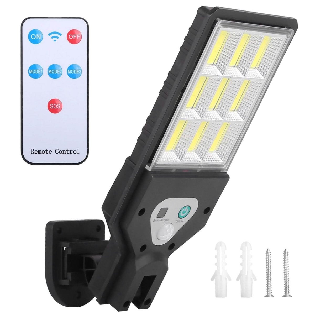 Solar Wall Light Outdoor Beads PIR Motion Sensor Remote Control Wireless Lamps - Cartsfy Inc.