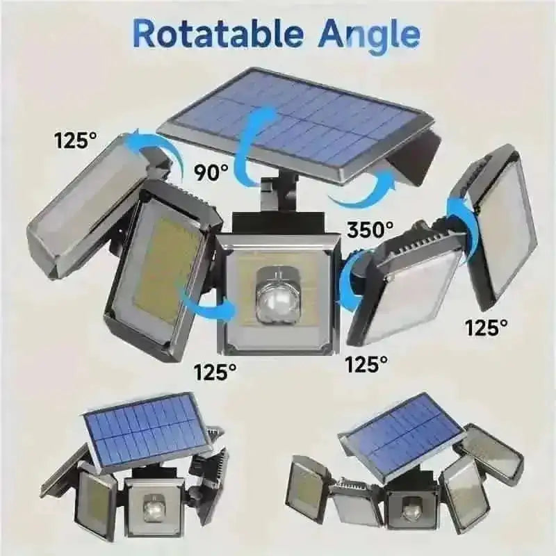 Solar Wall Light with 5 Adjustable Angle Heads Cartsfy Inc.