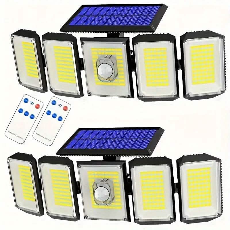 Solar Wall Light with 5 Adjustable Angle Heads DailySale 1-Piece 2-Piece 1-Piece-2-Piece-