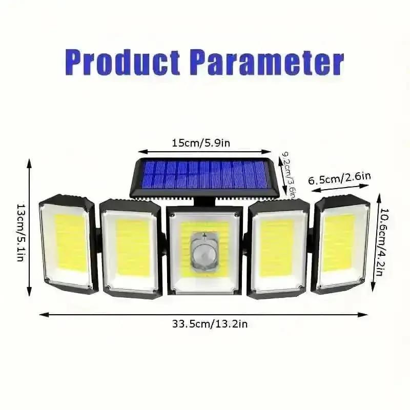 Solar Wall Light with 5 Adjustable Angle Heads DailySale 1-Piece 2-Piece 1-Piece-2-Piece-