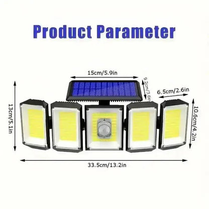 Solar Wall Light with 5 Adjustable Angle Heads DailySale 1-Piece 2-Piece 1-Piece-2-Piece-