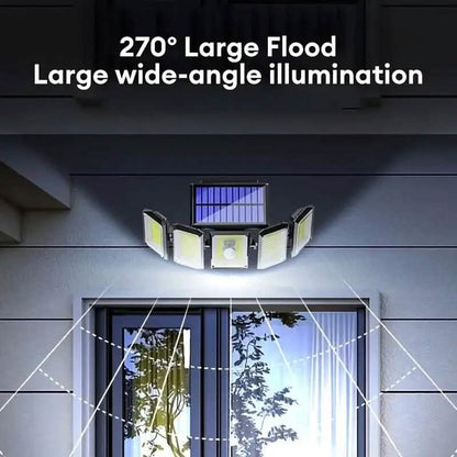 Solar Wall Light with 5 Adjustable Angle Heads Cartsfy Inc.