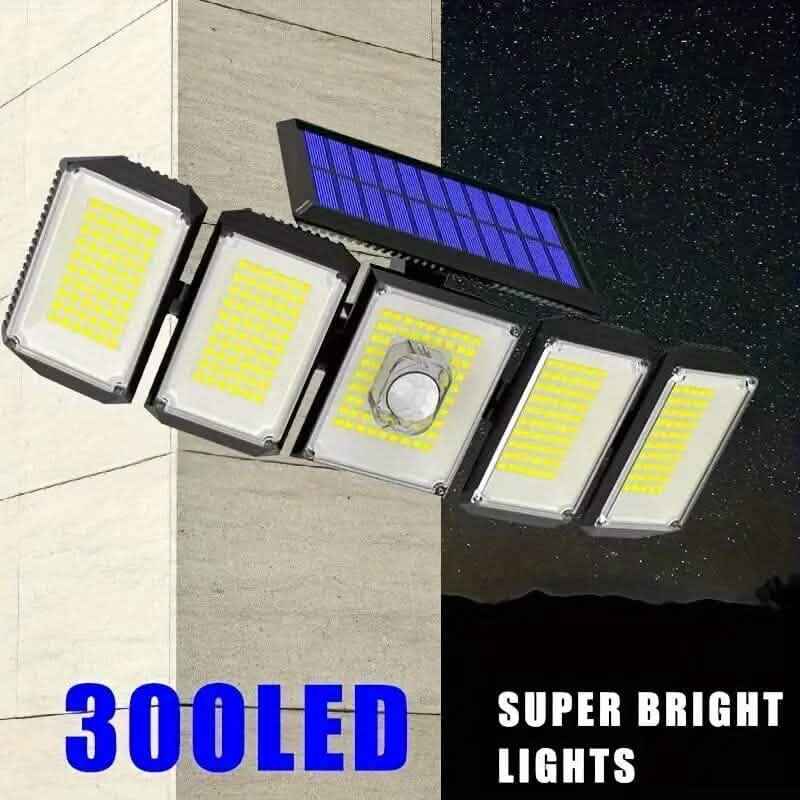 Solar Wall Light with 5 Adjustable Angle Heads Cartsfy Inc.
