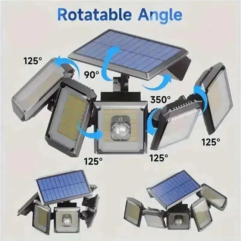 Solar Wall Light with 5 Adjustable Angle Heads DailySale 1-Piece 2-Piece 1-Piece-2-Piece-