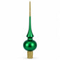 Solid Green with Sparkling Top Glass Christmas Tree Topper 11 Inches Cartsfy Inc.