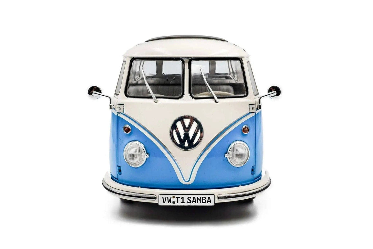 Solido 1962 Volkswagen T1 Samba Minibus Blue 1:18 STM Diecast Default Title Default Title-