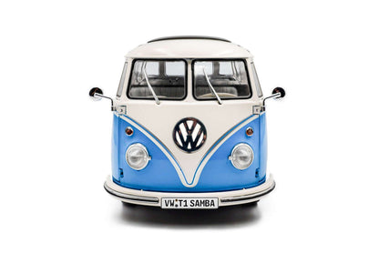 Solido 1962 Volkswagen T1 Samba Minibus Blue 1:18 STM Diecast Default Title Default Title-