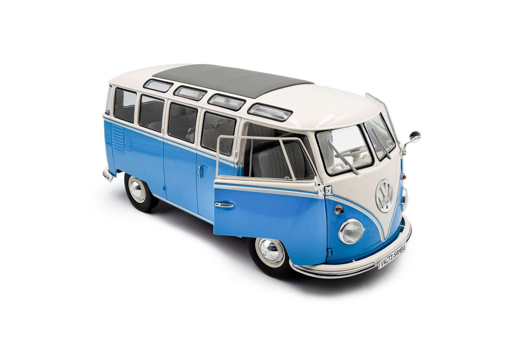 Solido 1962 Volkswagen T1 Samba Minibus Blue 1:18 STM Diecast Default Title Default Title-