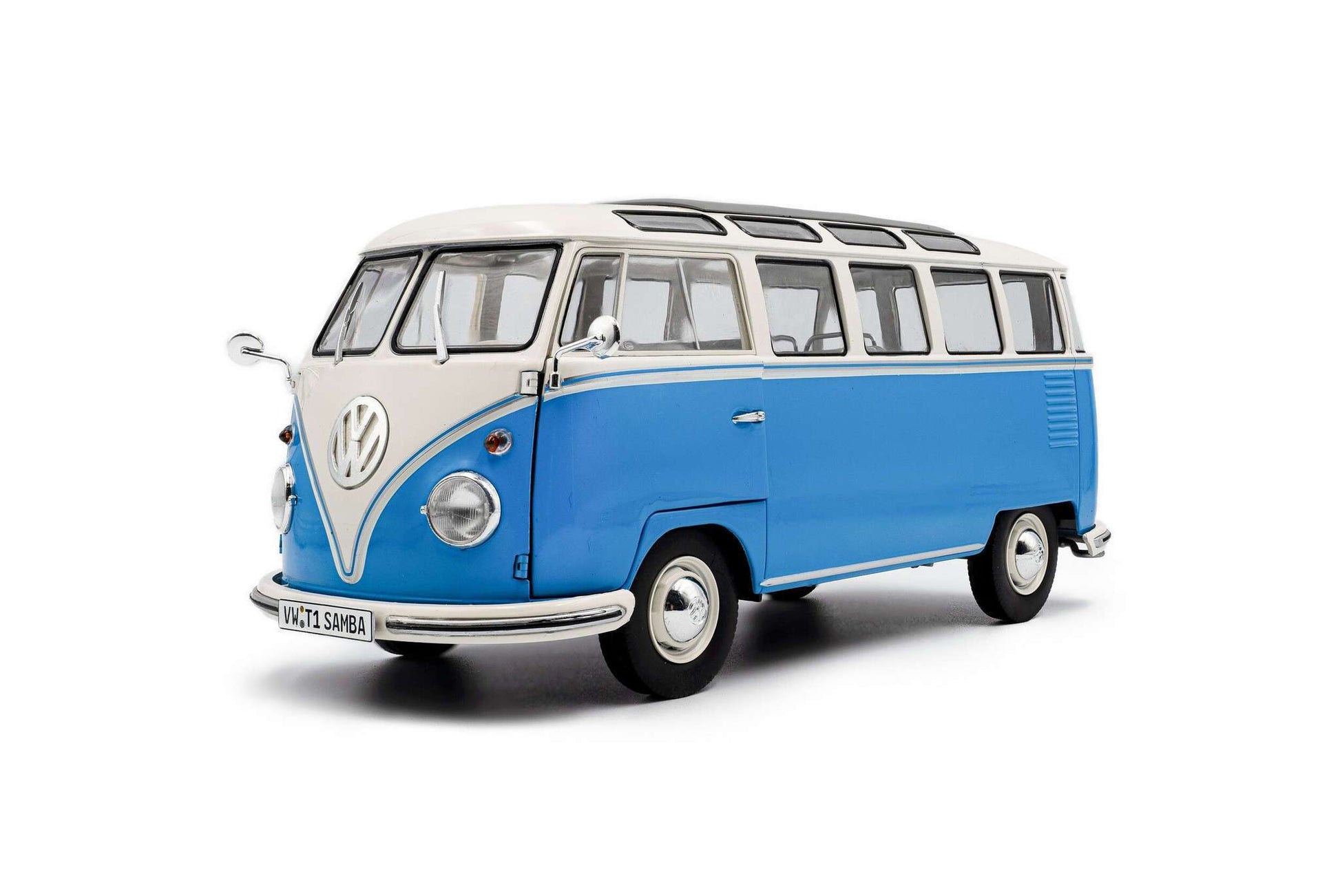Solido 1962 Volkswagen T1 Samba Minibus Blue 1:18 STM Diecast Default Title Default Title-