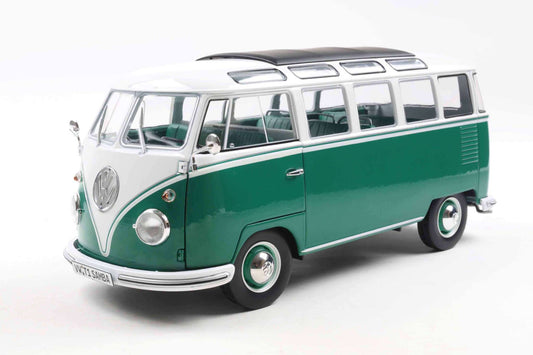 Solido 1962 Volkswagen T1 Samba Minibus Green 1:18 Cartsfy Inc.