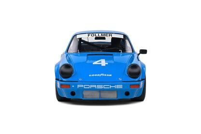Solido 1974 Porsche 911 IROC Riverside No 4 Follmer IROC Blue 1:18 Cartsfy Inc.
