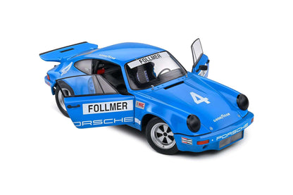 Solido 1974 Porsche 911 IROC Riverside No 4 Follmer IROC Blue 1:18 Cartsfy Inc.