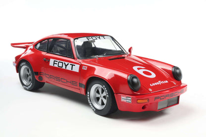 Solido 1974 Porsche 911 RS 3.0L #6 IROC Daytona Red Foyt 1:18 Cartsfy Inc.