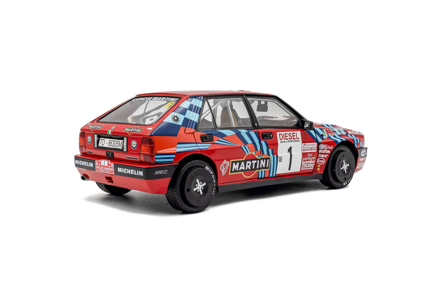 Solido 1989 Lancia Delta HF Integrale #1 San Remo Red 1:18 STM Diecast Default Title Default Title-