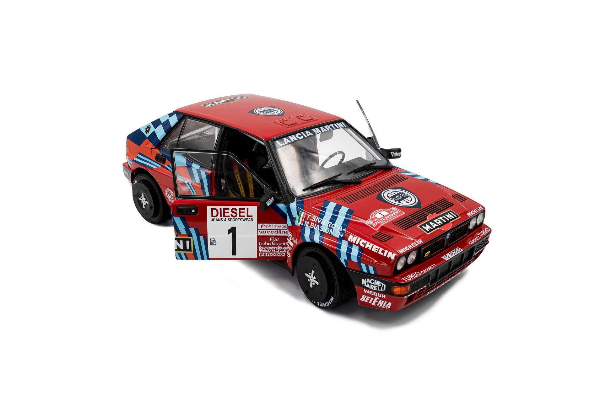 Solido 1989 Lancia Delta HF Integrale #1 San Remo Red 1:18 STM Diecast Default Title Default Title-