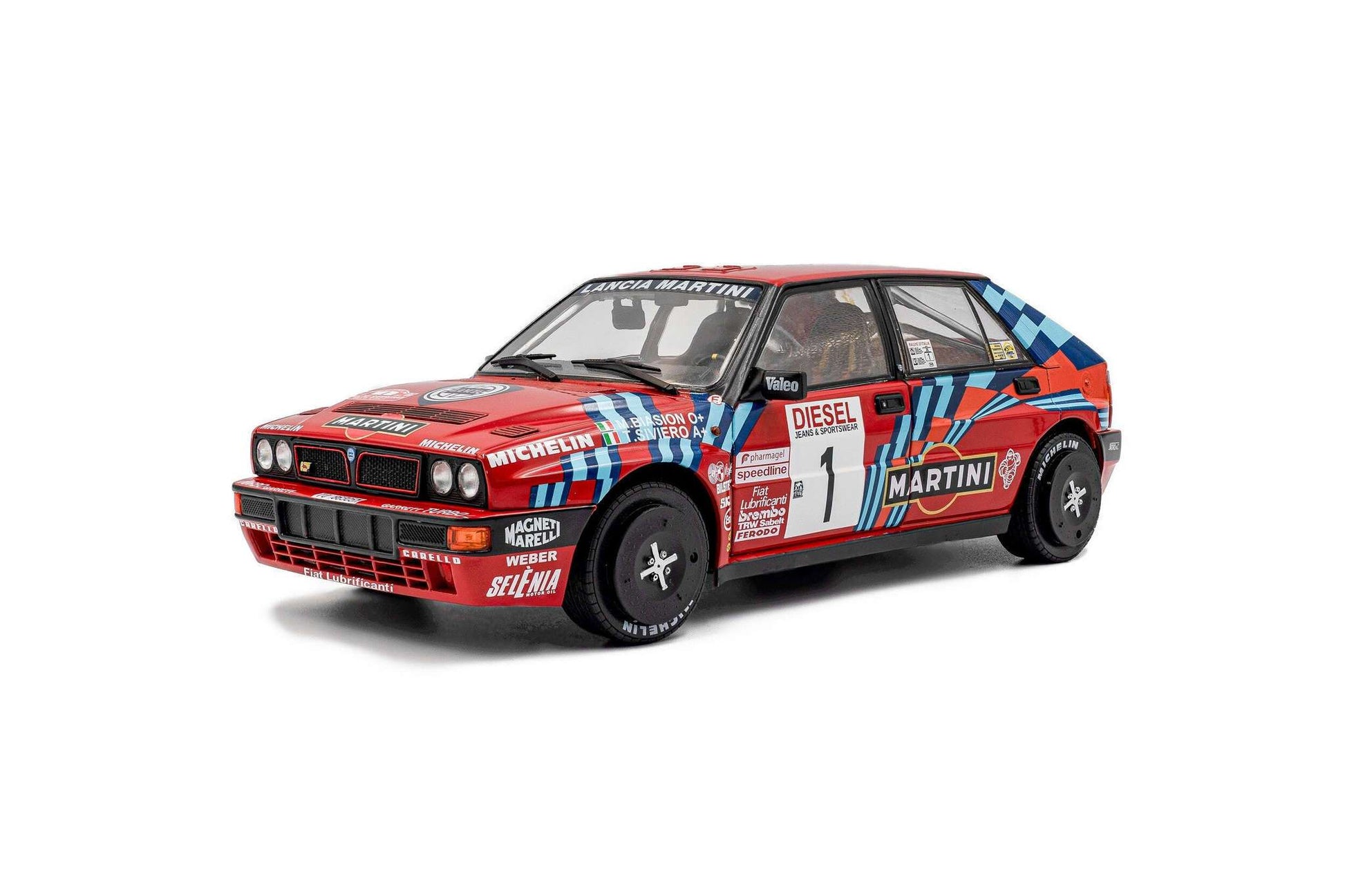 Solido 1989 Lancia Delta HF Integrale #1 San Remo Red 1:18 STM Diecast Default Title Default Title-