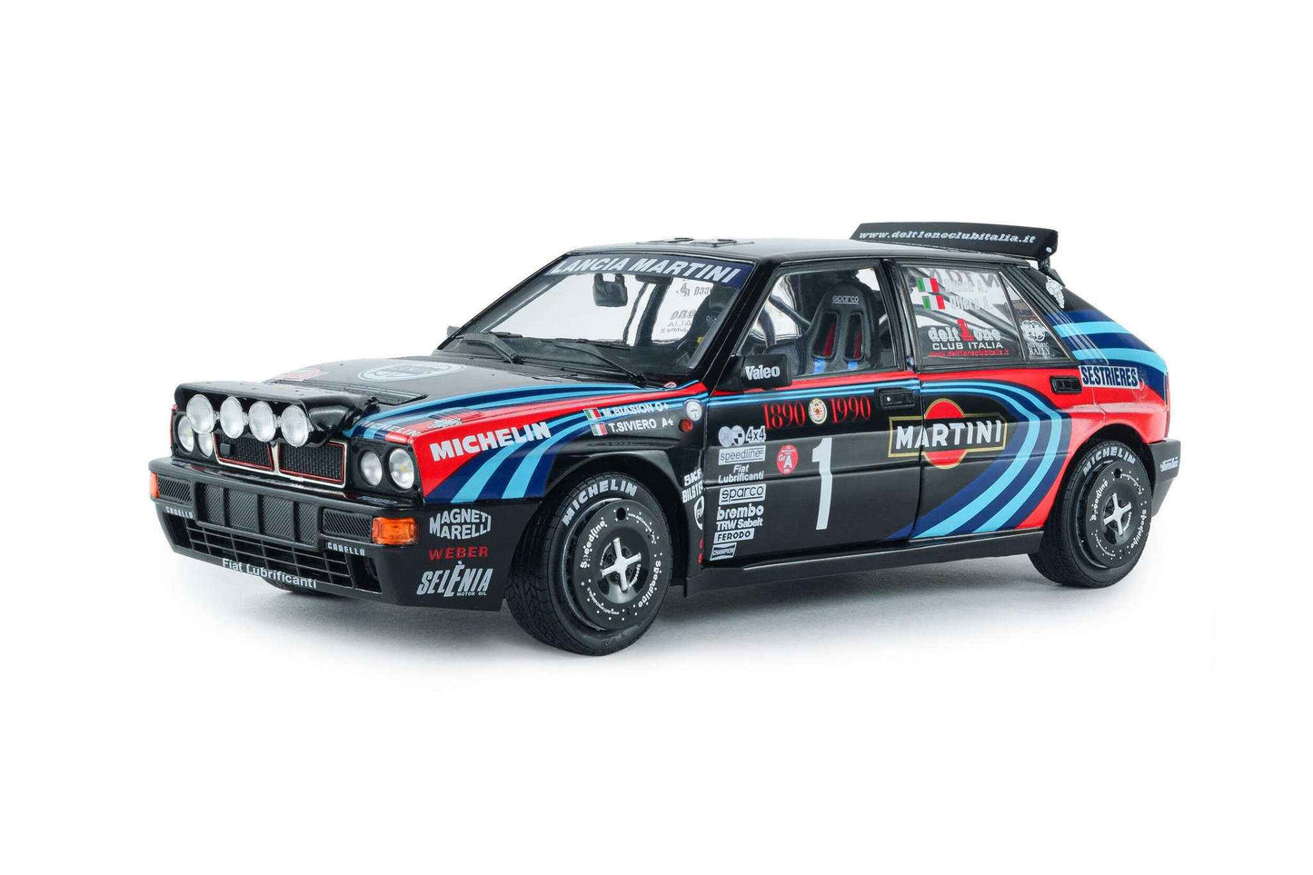 Solido 1990 Lancia Delta HF Integrale Tribute to Biason Rallye Montecarlo Black 1:18 STM Diecast Default Title Default Title-