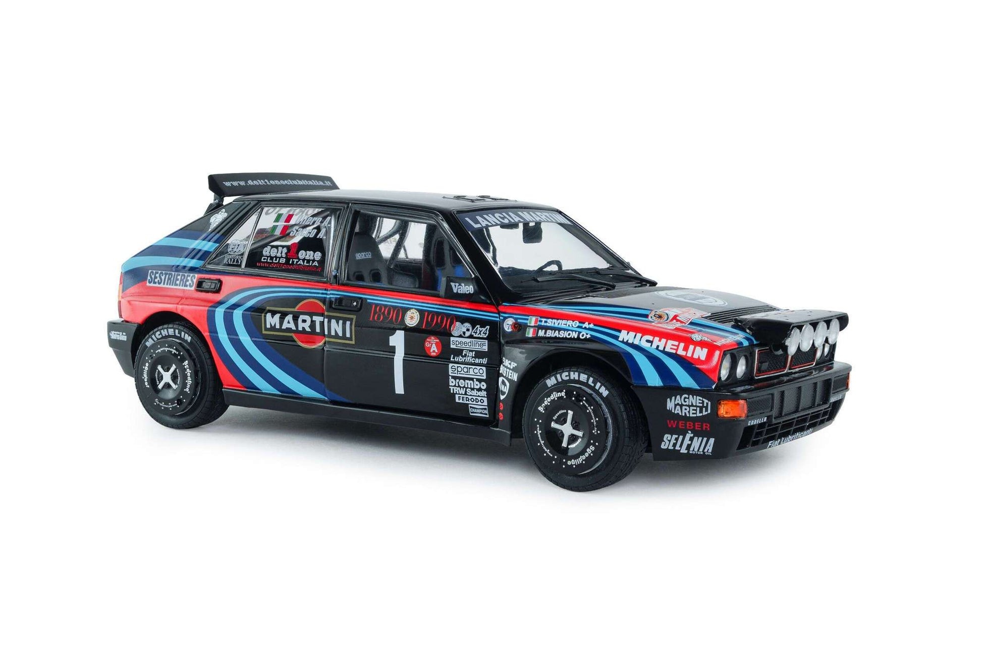 Solido 1990 Lancia Delta HF Integrale Tribute to Biason Rallye Montecarlo Black 1:18 STM Diecast Default Title Default Title-