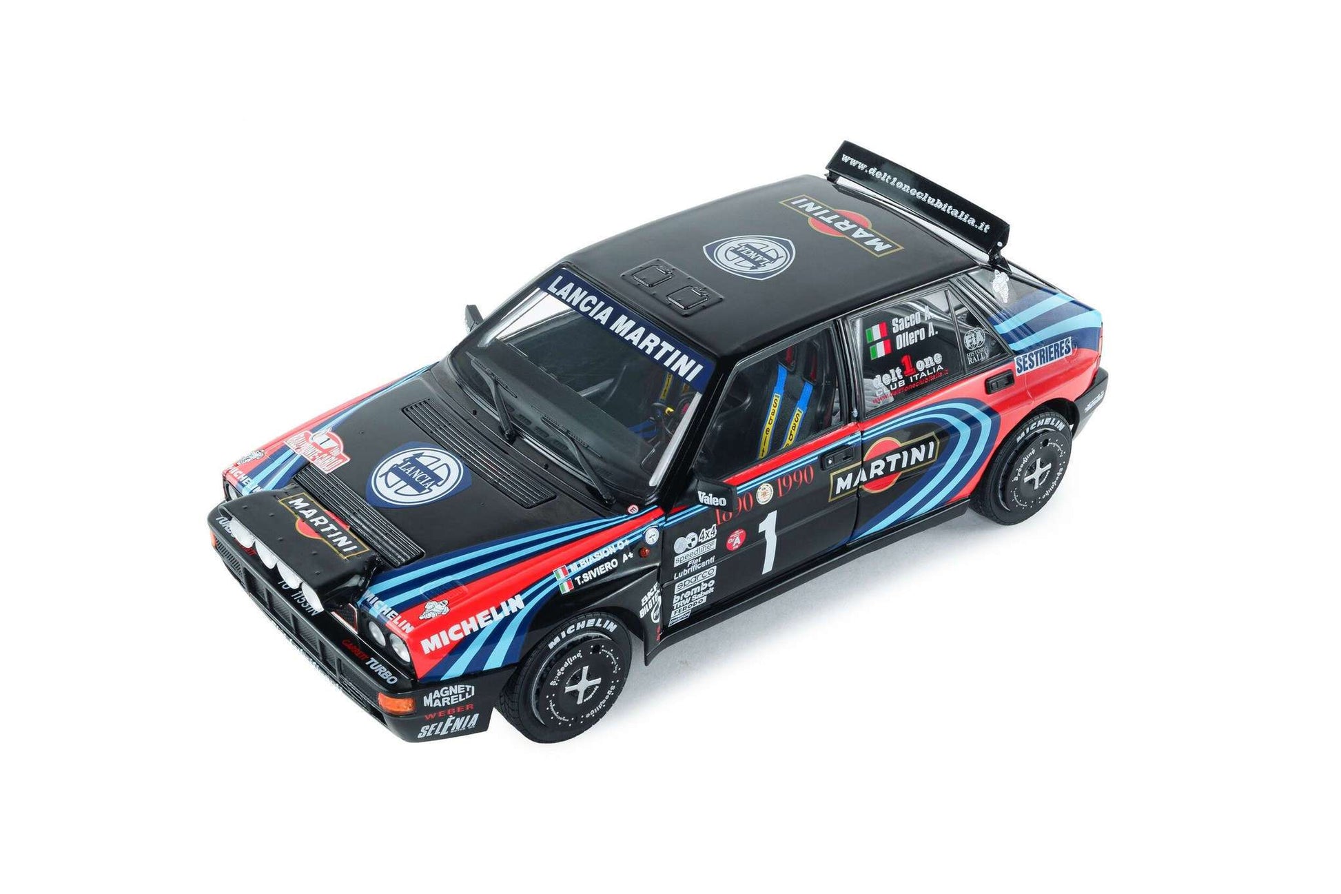 Solido 1990 Lancia Delta HF Integrale Tribute to Biason Rallye Montecarlo Black 1:18 STM Diecast Default Title Default Title-