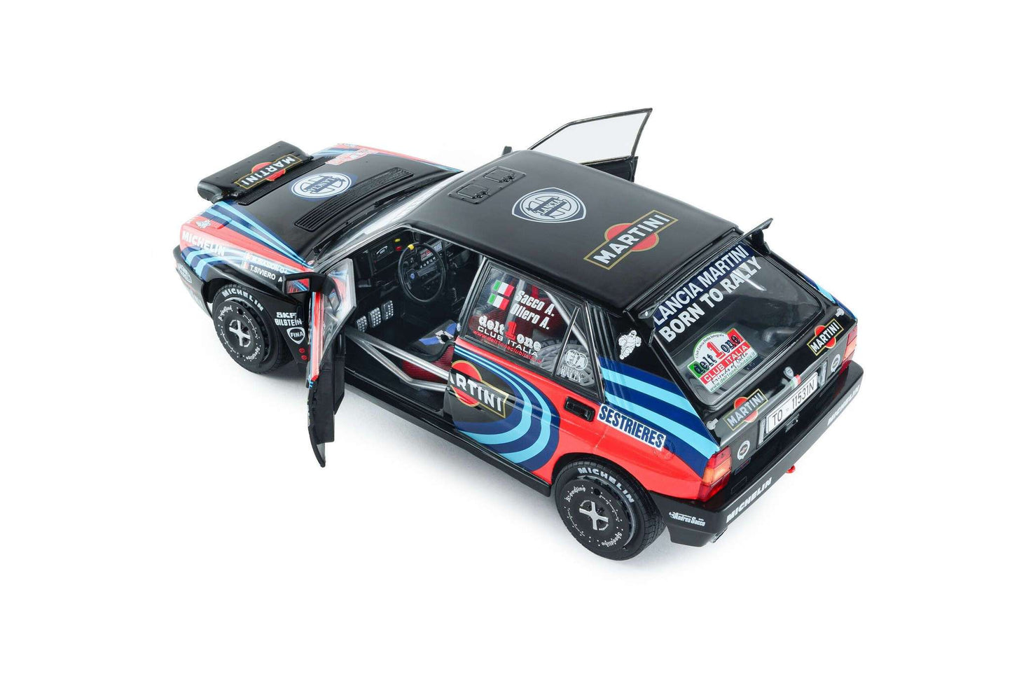 Solido 1990 Lancia Delta HF Integrale Tribute to Biason Rallye Montecarlo Black 1:18 STM Diecast Default Title Default Title-