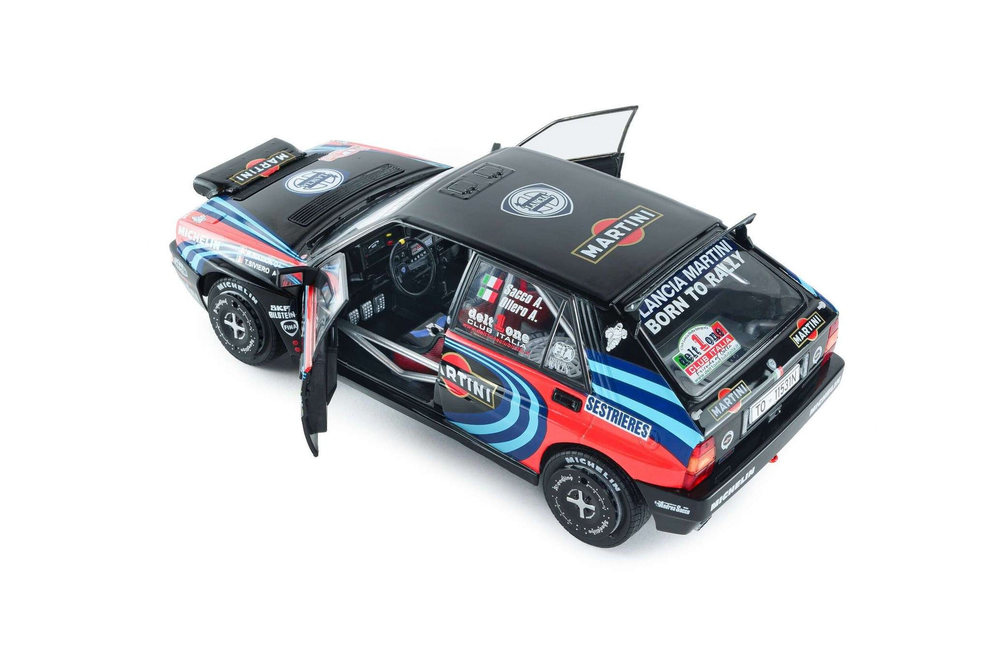 Solido 1990 Lancia Delta HF Integrale Tribute to Biason Rallye Montecarlo Black 1:18 STM Diecast Default Title Default Title-